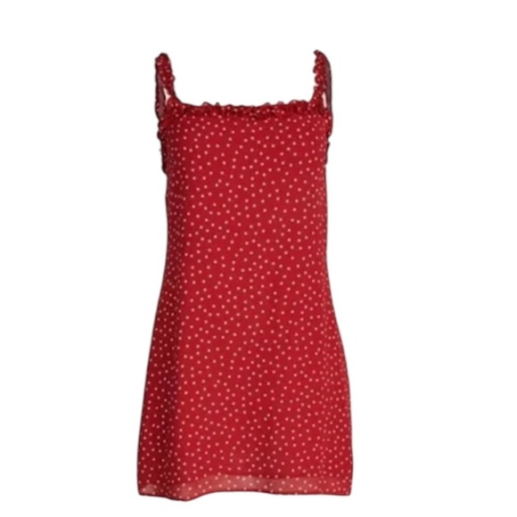 Reformation Dresses & Skirts - Reformation Eletta Ditty Mini Dress Red And White Polka Dot Size 6